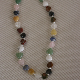 Darby Gemstone Heart Necklace