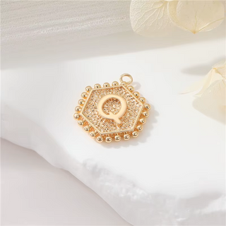 Initial Letter Gold Coin Charms (A-Z) ~ Deep South Originals