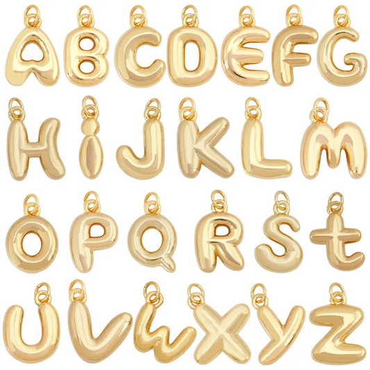 Bubble Letter Initial Charms ~ Deep South Originals