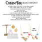 Deluxe Charm Bar Necklace and Bracelet Kit ~ 14k Gold Filled & Gold Plated Charms for Necklaces and Bracelets