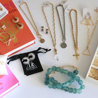 Deep South Originals, Flat Lay Image of Jewelry Pieces