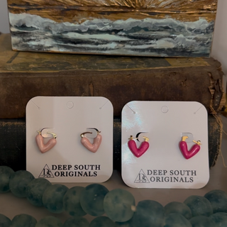 Scarlett Heart Hoops ~ Deep South Originals