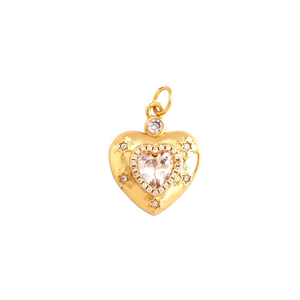 The Stellar Heart Charm for Necklaces and Bracelets