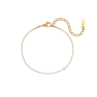 Tennis Bracelet - Stainless Steel - Rhinestone