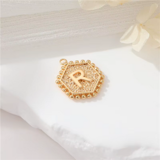 Initial Letter Gold Coin Charms (A-Z) ~ Deep South Originals