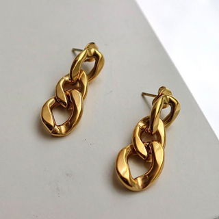 Triple Link Chain Earrings