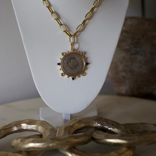Crest Emblem Coin Necklace