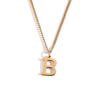 Initial Pendant Necklace – 18K Gold Waterproof Stainless Steel