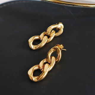Triple Link Chain Earrings