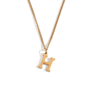 Initial Pendant Necklace – 18K Gold Waterproof Stainless Steel
