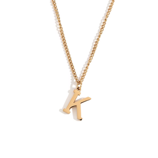 Initial Pendant Necklace – 18K Gold Waterproof Stainless Steel