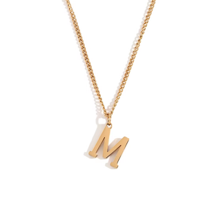 Initial Pendant Necklace – 18K Gold Waterproof Stainless Steel