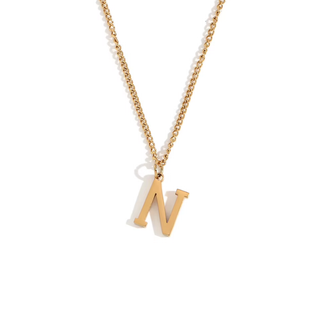 Initial Pendant Necklace – 18K Gold Waterproof Stainless Steel