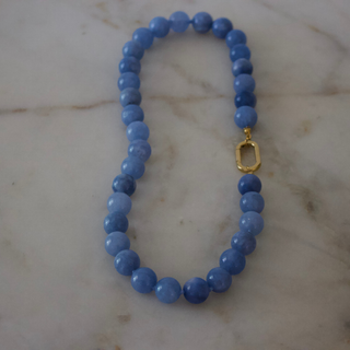 Coastal Blue Beaded Necklace