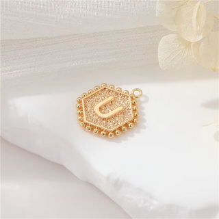 Initial Letter Gold Coin Charms (A-Z) ~ Deep South Originals
