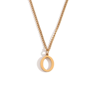 Initial Pendant Necklace – 18K Gold Waterproof Stainless Steel