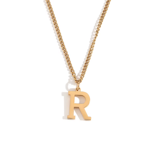 Initial Pendant Necklace – 18K Gold Waterproof Stainless Steel