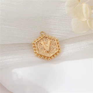 Initial Letter Gold Coin Charms (A-Z) ~ Deep South Originals