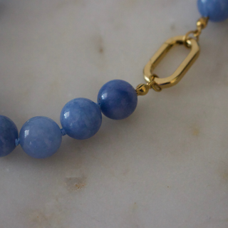 Coastal Blue Beaded Necklace