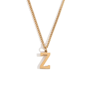 Initial Pendant Necklace – 18K Gold Waterproof Stainless Steel