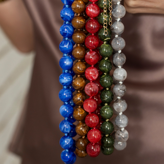 Bexley Marbled Beaded Necklace