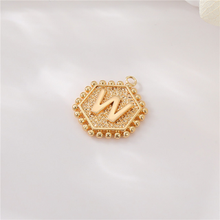 Initial Letter Gold Coin Charms (A-Z) ~ Deep South Originals