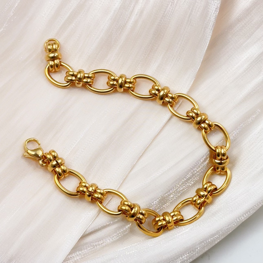 The "Georgia"  Bracelet~ 18k Gold Plated Stainless Steel