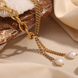 Palmer Pearl Chain Necklace