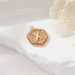 Initial Letter Gold Coin Charms (A-Z) ~ Deep South Originals