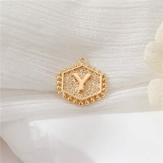 Initial Letter Gold Coin Charms (A-Z) ~ Deep South Originals