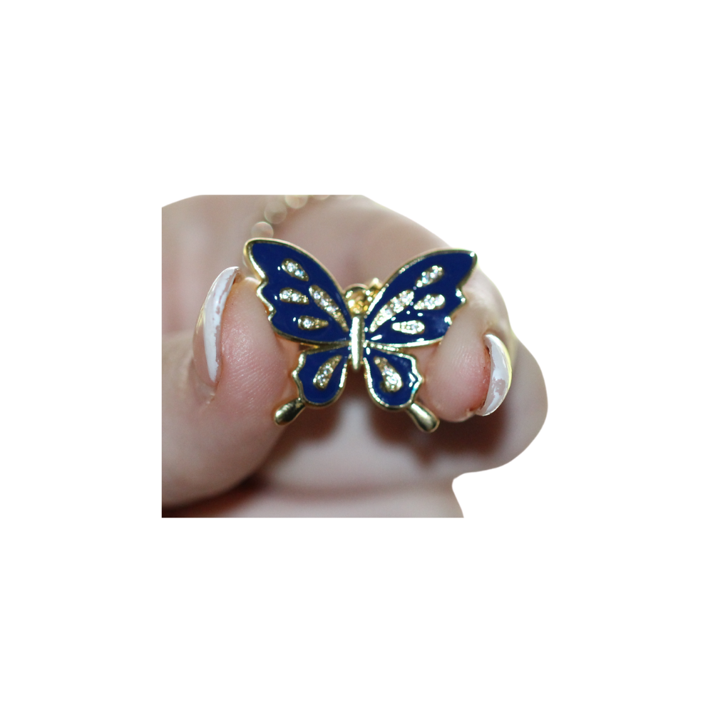 Midnight Blue Butterfly Charm