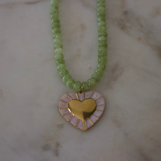 Olivia Heart Gemstone Necklace