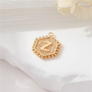 Initial Letter Gold Coin Charms (A-Z) ~ Deep South Originals
