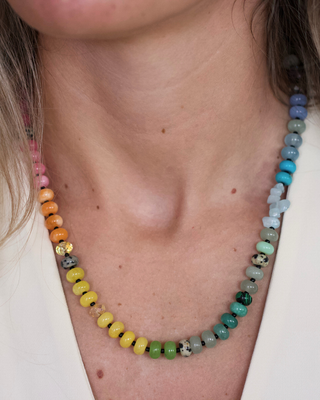 Delilah Gemstone Necklace – Mixed Gemstones Crystal Chips