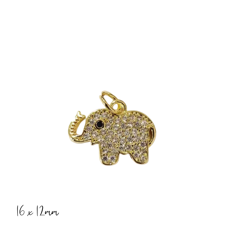 Sparkling Elephant Charm