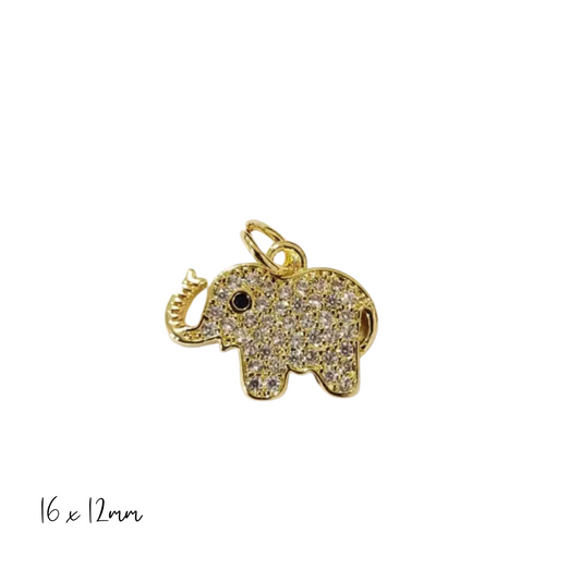 Sparkling Elephant Charm