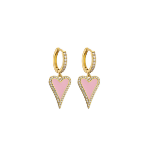 Modern Heart Drop Earrings