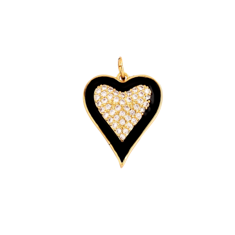 Midnight Heart Charm