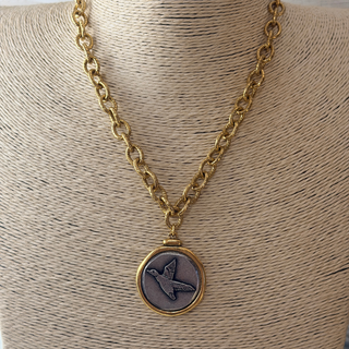 Duck Coin Necklace in Flight
