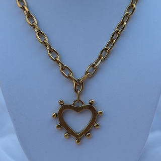 Dotted Heart Link Necklace ~ Deep South Originals