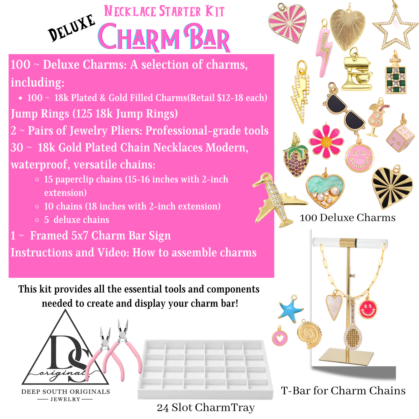 Deluxe Charm Bar Necklace Starter Kit