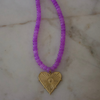 Stella Heart Gemstone Necklace