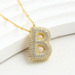 Balloon Letter Pavé Necklace ~ Deep South Originals