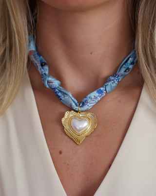 Caroline Heart Scarf Necklace