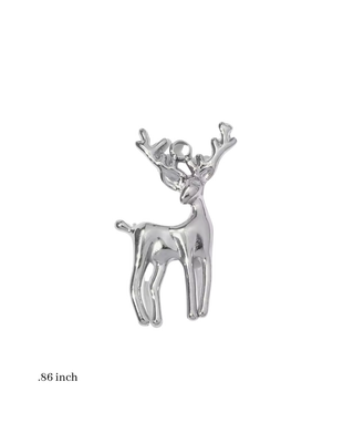 Silver Stag Charm – Stainless Steel Deer Charm Non Tarnish