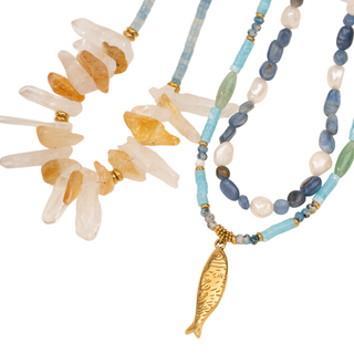 Capri Blue Gemstone Necklace