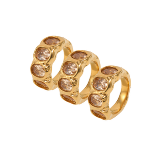 Brennan 3 Stone Band Ring