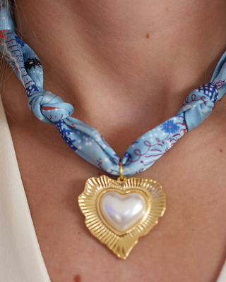 Caroline Heart Scarf Necklace