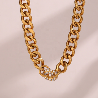 Greer Crystal Link Necklace