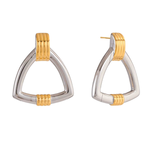 Teardrop Chain Drop Earrings – Stainless Steel